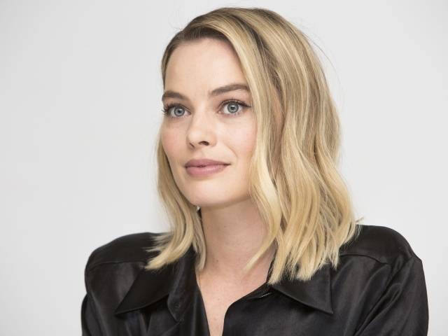 Красивая блондинка, актриса Марго Робби лицо крупным планом