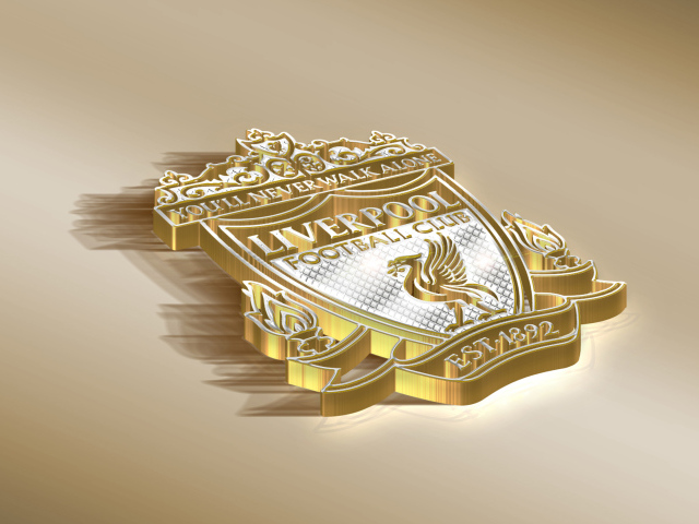 Значок футбольного клуба Ливерпуль на сером фоне
