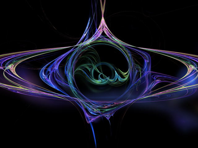 Красивый красочный абстрактный рисунок на черном фоне