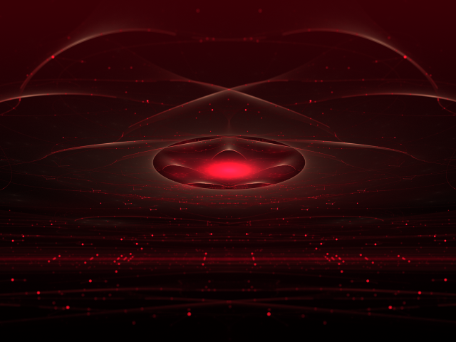 Большой красный овал над лазерным полем