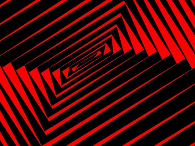 Черные и красные спиральные линии, иллюзия 