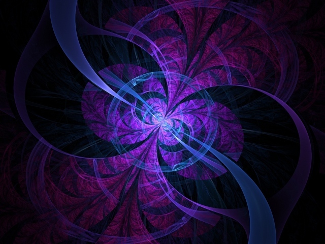 Яркий неоновый абстрактный цветок 