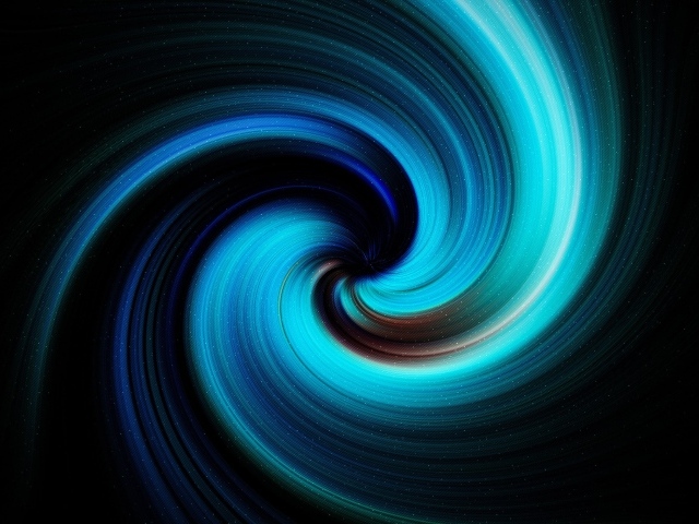 Неоновая спираль на черном фоне