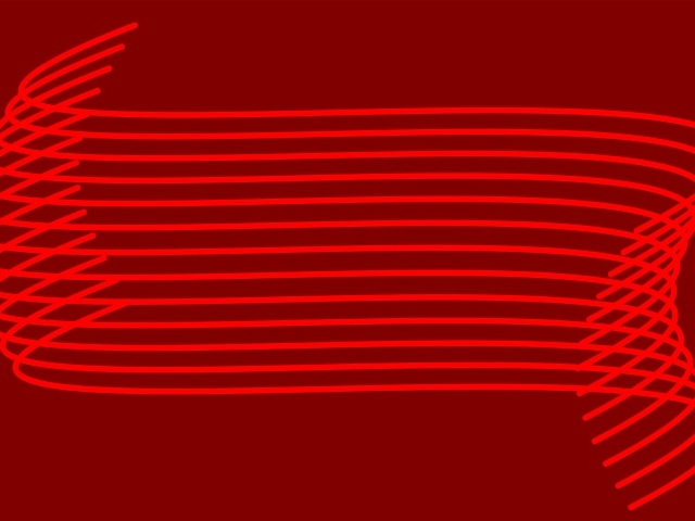 Алые абстрактные волны на красном фоне 