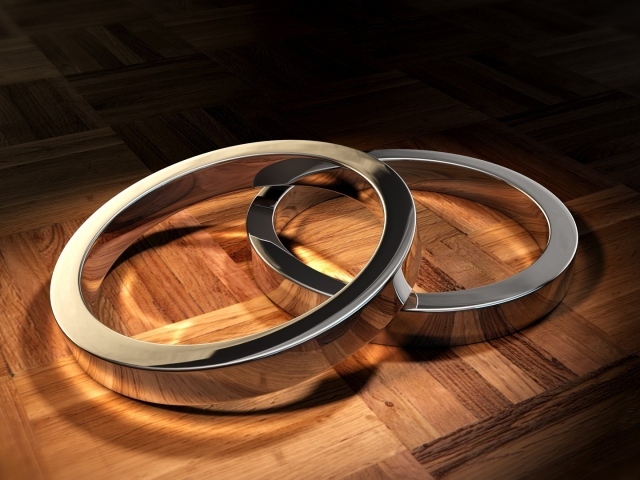 Два серых кольца на полу 3д графика 
