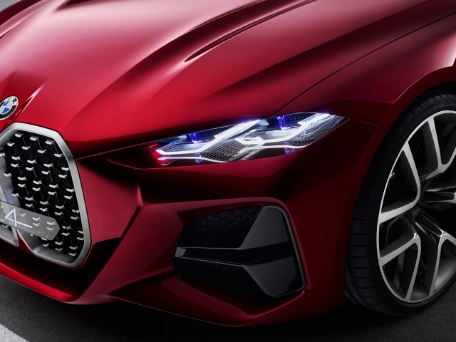 Колесо и фары автомобиля BMW Concept 4 2019 года