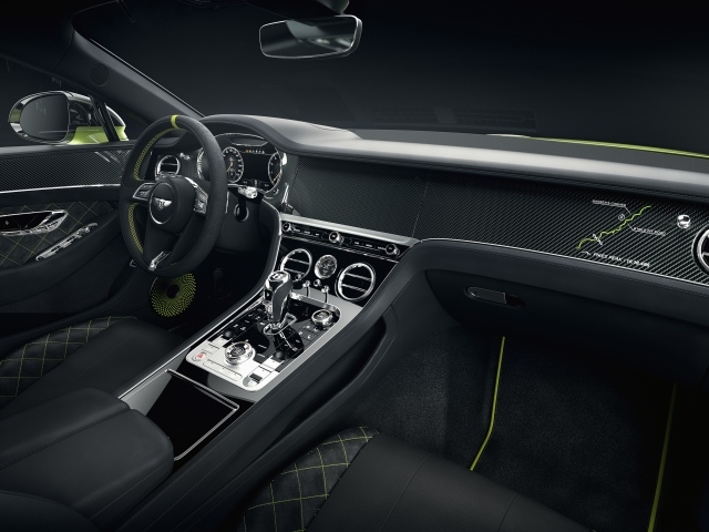 Черный интерьер Bentley Continental GT Pikes Peak 2019 года