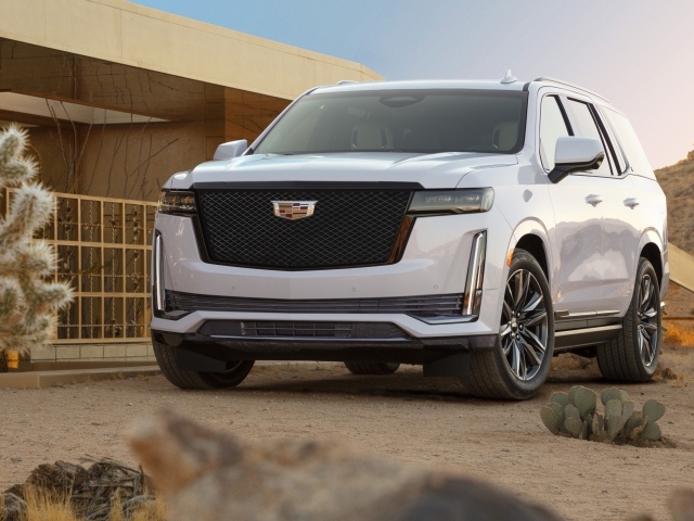 Внедорожник Cadillac Escalade Platinum, 2020 года у дома