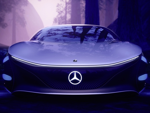 Автомобиль Mercedes-Benz VISION AVTR 2020 года с неоновой подсветкой 