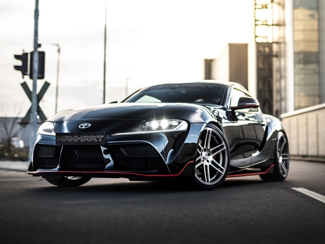 Черный автомобиль Manhart Supra GR 450 2020  года в городе 