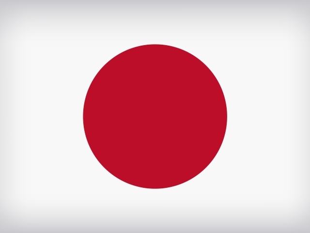 Красный круг на белом фоне, флаг Японии 