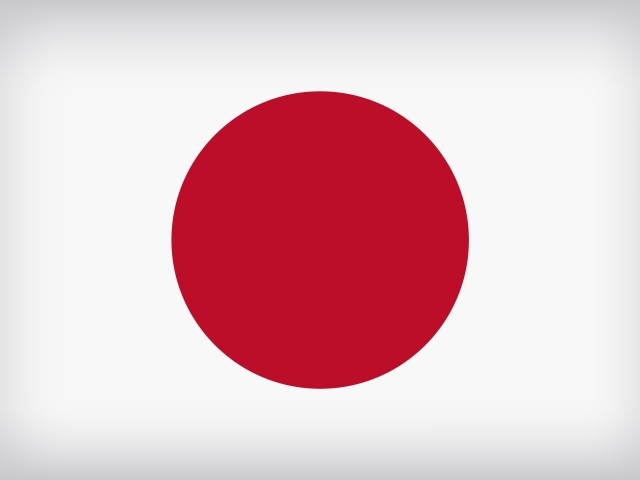 Красный круг на белом фоне, флаг Японии 