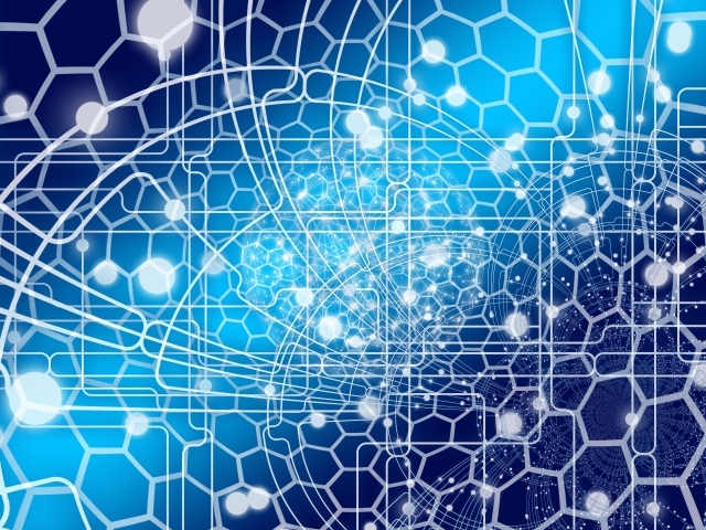 Векторная интернет паутина в неоновом свете