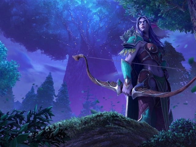 Девушка эльф, компьютерная игра Warcraft III: Reforged, 2020