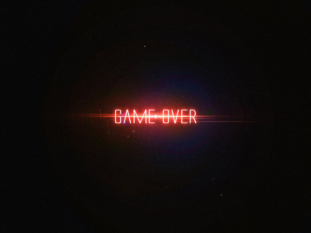 Надпись Game Over на черном фоне