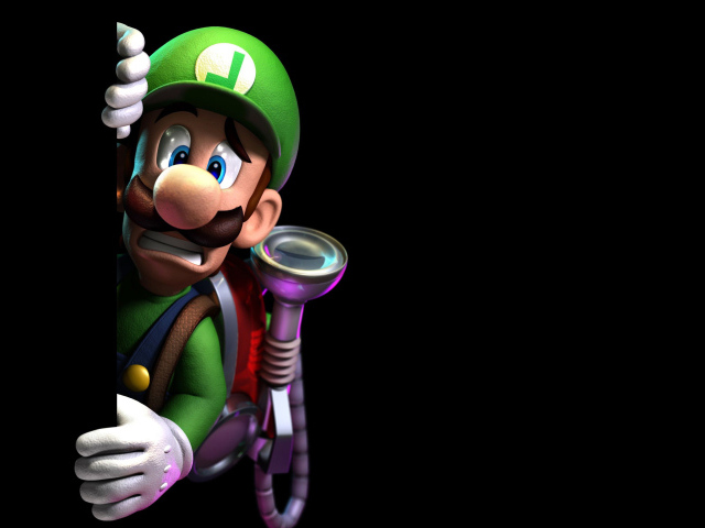 Герой Марио на черном фоне