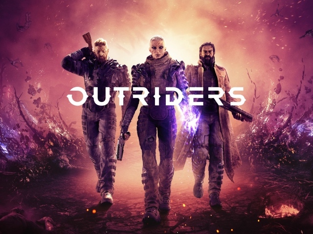 Постер новой компьютерной игры Outriders, 2020