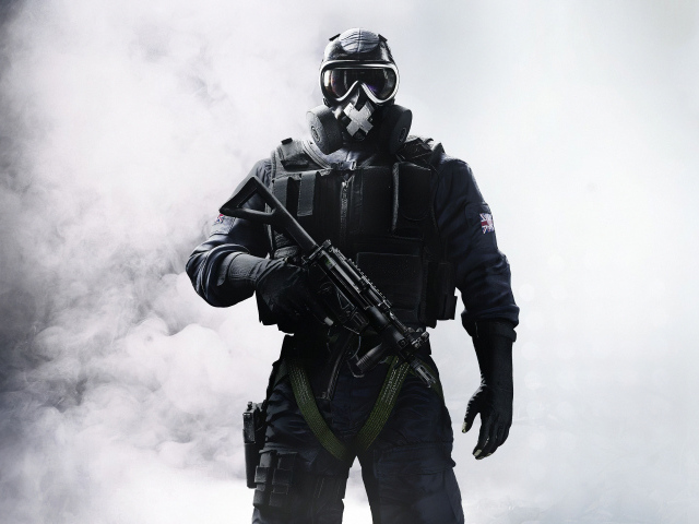 Солдат из компьютерной игры Rainbow Six Siege 