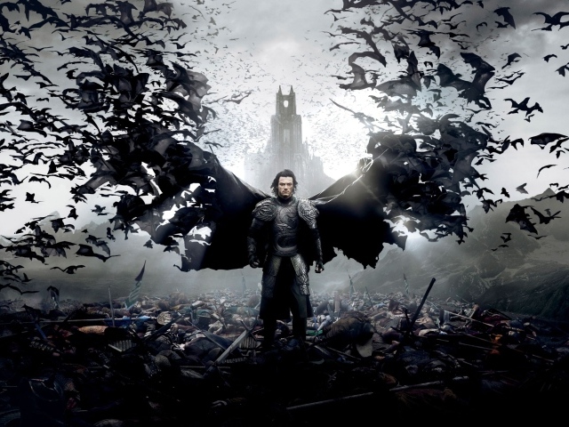 Мужчина Дракула на побоище 