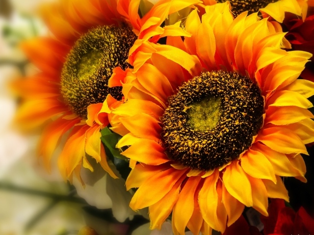 Искусственные цветы подсолнуха 