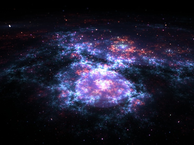 Вид на бескрайний ночной космос 