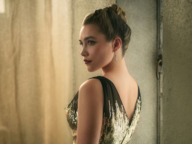 Британская актриса Флоренс Пью с красивой прической