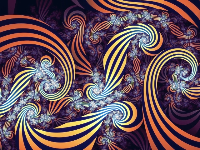 Красивый фрактальный рисунок с полосками