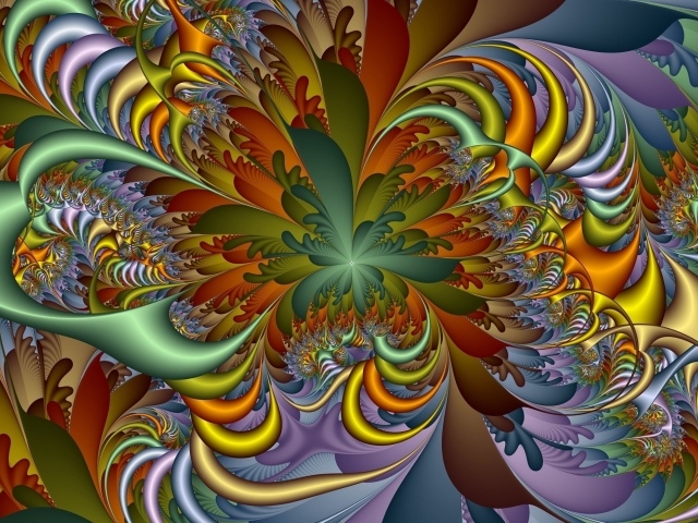 Фрактальный рисунок с необычным узором