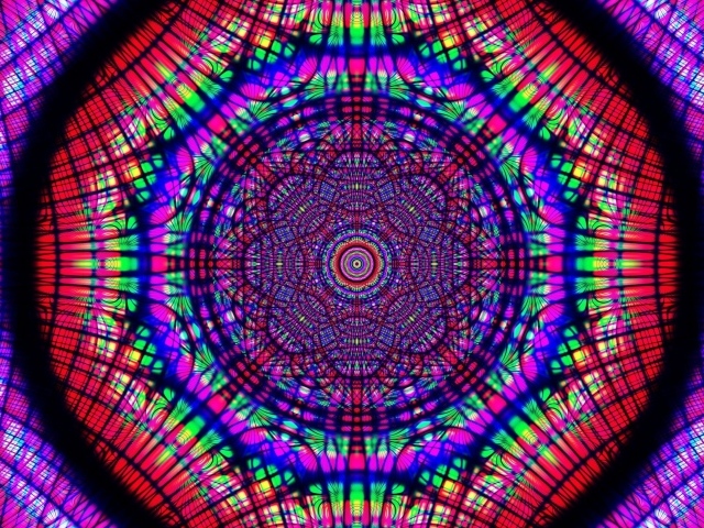 Разноцветный узор калейдоскопа 