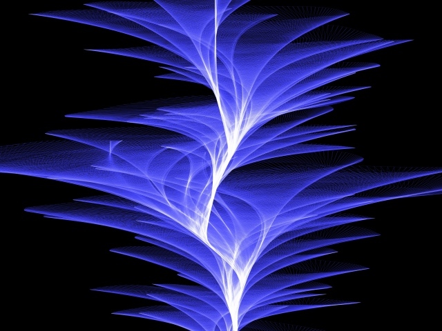 Фиолетовые волны света на черном фоне