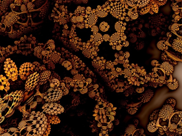 Необычный коричневый фрактальный рисунок