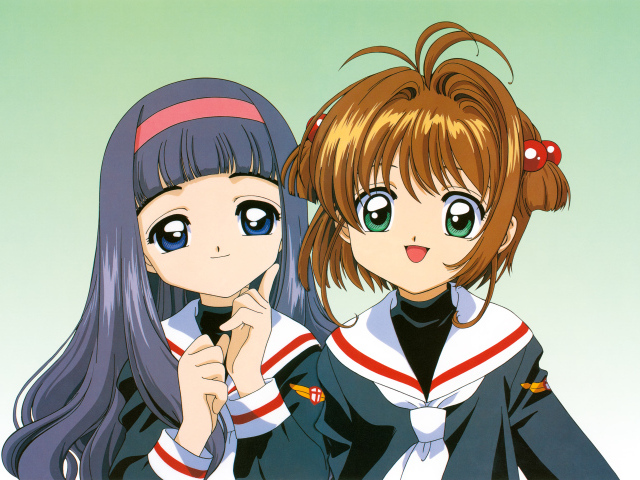 Две девушки из аниме Сакура - Собирательница Карт