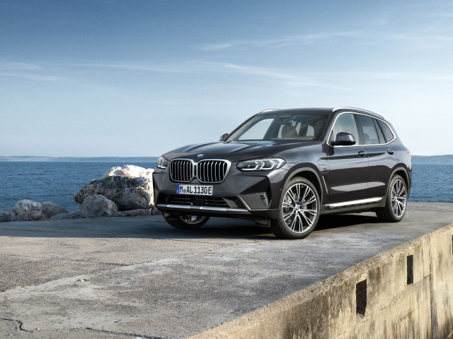 Автомобиль BMW X3 XDrive30e 2021 года у моря