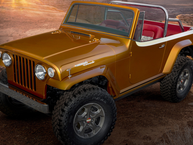 Оранжевый Jeepster Beach 2021 года 3д модель