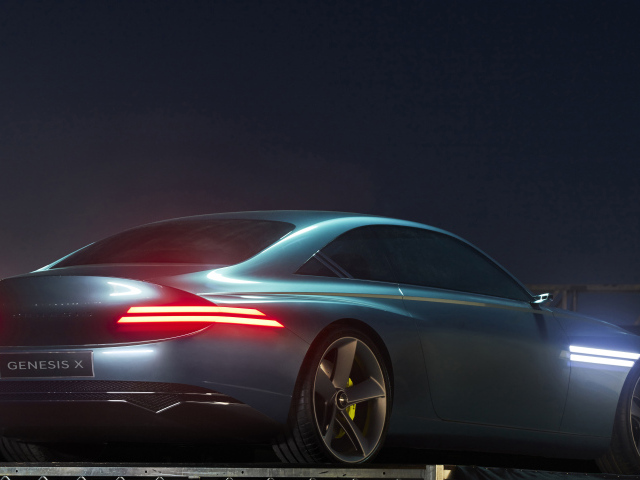 Автомобиль Genesis X Concept 2021 года вид сзади