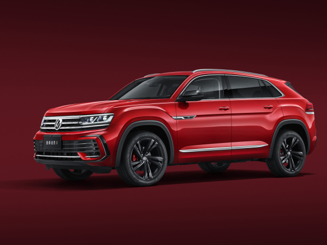 Красный внедорожник Volkswagen Teramont X 2021 года