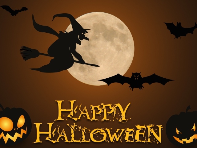 Страшная мистическая  открытка на праздник Хэллоуин