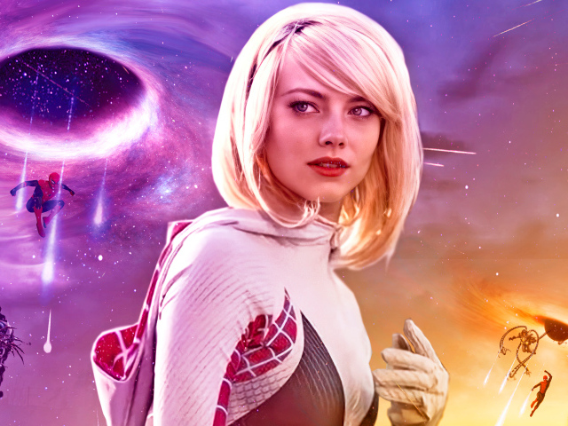 Актриса Эмма Стоун в новом фильме Человек-паук: Нет пути домой, 2021