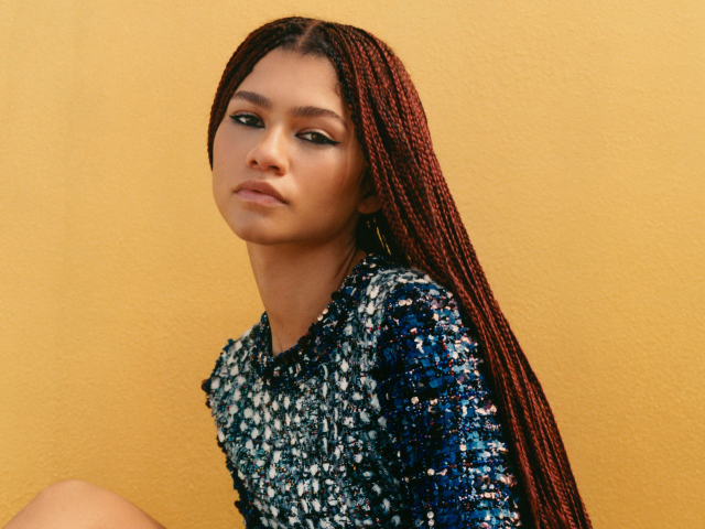 Актриса Зендая с косичками на голове 