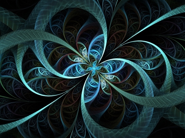 Красивый абстрактный узор на черном фоне