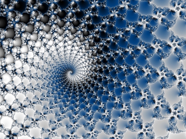 Красивая абстрактная белая  с голубым спираль 