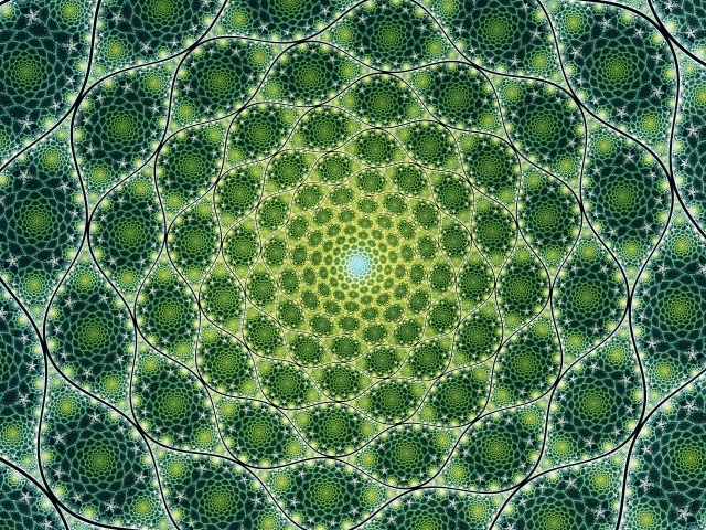 Красивый необычный зеленый узор