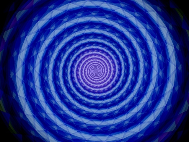 Синяя спираль на черном фоне