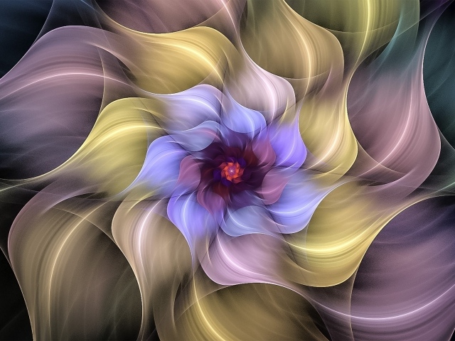 Многоярусный разноцветный цветок 