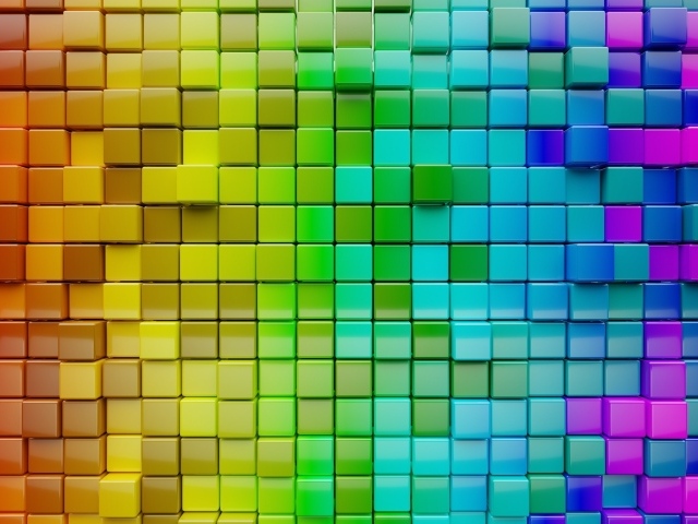 Разноцветные квадраты 3д графика