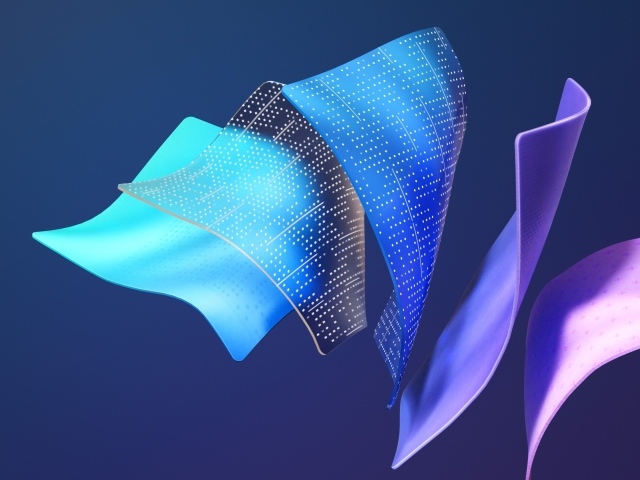 Рисунок 3д для  Windows 11 на синем фоне