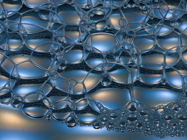 Пузыри воздуха на сером фоне, 3д графика