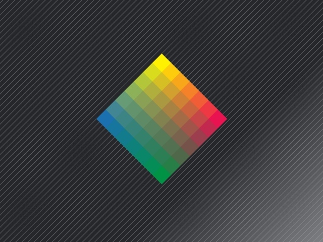 Разноцветный ромб на сером фоне