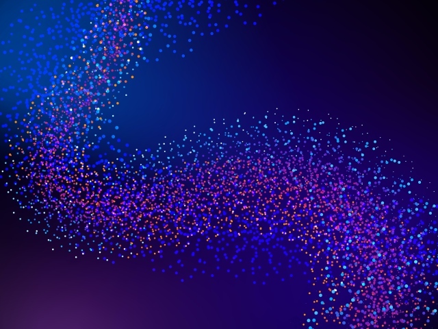 Звездная неоновая пыль на синем фоне