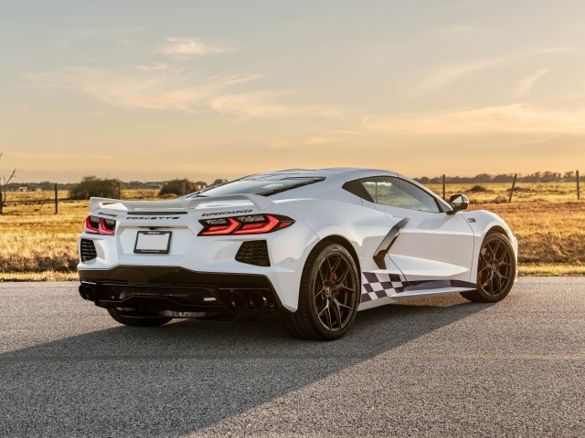 Автомобиль Hennessey Chevrolet Corvette Stingray Supercharged H700 2023 вид сзади